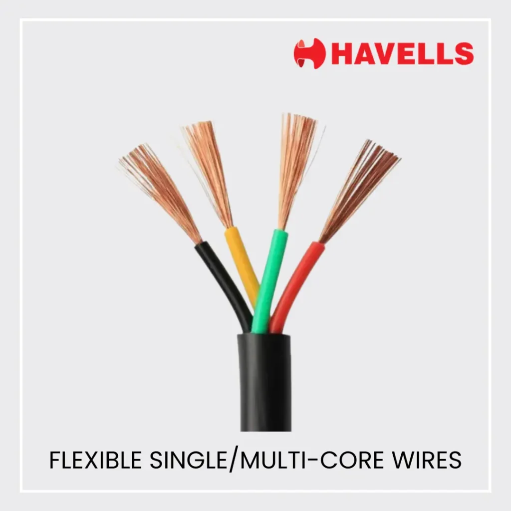 Havells Flexible single core and multi core Wires